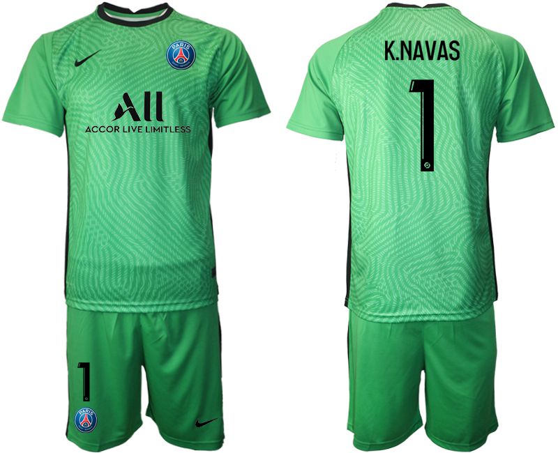 Men 2020-2021 club Paris St German green goalkeeper #1 Soccer Jerseys